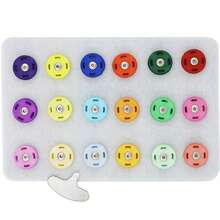 qixi 1 Peça Brinquedo de Botões Combinados em Tecido Não Tecido, Brinquedo Educativo de Quebra-Cabeça para Pré-Escola, Desenvolvimento da Motricidade Fina e Treinamento Cognitivo - Multicolorido - Visão 6