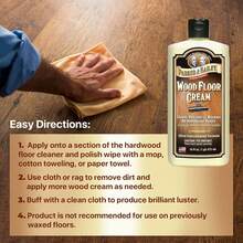 Parker & Bailey Wood Floor Cream For Hardwood, Laminate & Faux Floors, Shine Restorer & Cleaner For Home, Cuts Grease, 16 Oz - 16 ounce (Gói 1) - Xem 4