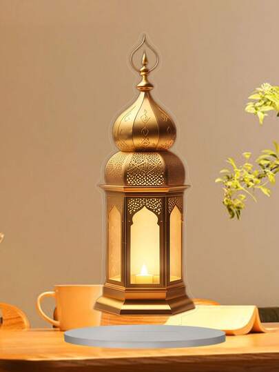 1pc 2D High Definition Islamic Lantern Sun Catcher, Acrylic Desktop Decor, Boho Style, Ideal For Home, Office, Ramadan And Holiday Gifts, Islamic Home Decor And Perfect Gift For Friends