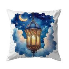 1 件水彩开斋节插图印花靠垫套 - 彩色 - 查看 9