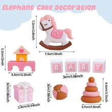 摇摇马蛋糕装饰摆件，性别揭晓蛋糕装饰摆件，人偶蛋糕装饰摆件，男孩或女孩迎婴派对用品，小熊主题派对装饰，适用于性别揭晓派对、欢迎派对、生日派对、迎婴派对、婚礼、周年纪念日等各种场合。让这匹可爱的小马蛋糕装饰摆件陪伴您度过快乐的一天。 - 彩色 - 查看 7