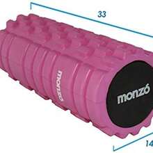 MONZ, Massage Roller Classic 2 in 1, Foam Roller para Masaje Corporal, Relajacin de Msculos, Masaje a Nivel Miofascial. - rosa-negro - Ver 5