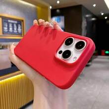 New Solid Color Phone Case For 16 15 14 13 12 11 Pro Max 16Pro Soft Silicone Shockproof Protective Accessories Cover.Holiday Phone Accessories.Suitable For Gifting To Lovers Stitch Customizable Things 13 Case Custom Phone Case 1 Hot Selling Item Case Exquisite Festival Gift Great For Holiday Parties - Đỏ - Xem 2