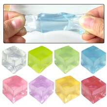 1/6/12/24/72pcs Squeeze Sensory Toys, Mini Ice Cube Stress Relief Balls, Birthday Christmas School Gifts, Random Styles And Colors - Multicolor - View 3