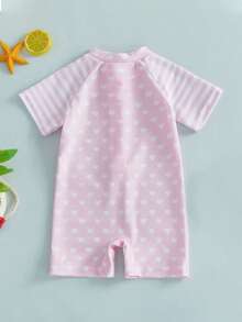 Baby Girls Beachwear - Coral Pink - View 2