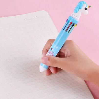 10pcs Cute Unicorn Gel Pens - Multicolor Kawaii Writing Supplies For Students, Office, Valentine's Day, Novelty Pens