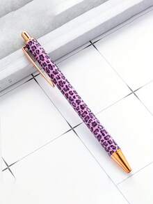 Süßer Leoparden-Muster Kugelschreiber-Set, mit Einziehfunktion, minimalistischer bedruckter Stift, geeignet für Journaling und als Geschenk, toll für Hochzeiten, Valentinstag - Verschiedenfarbig - Übersicht 12