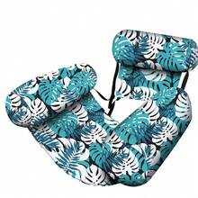 Inflatable Swimming Pool Floating Hammock, Suitable For Adults, Inflatable Water Hammock, Inflatable Swimming Pool Hammock, Multifunctional PVC Floating Water Bed Chair, Three-Row Detachable Design, Uninflated, Ideal For Leisure And Relaxation, Vacation, Garden Outdoor, Perfect As The Best Gift For Halloween, Christmas, And Parties