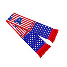 2-Pack Of Soccer National Team Scarves,Soccer Fans Souvenir Double Side Logo Print Scarf,World Top 40 National Team Scarf - 彩色 - 查看 1