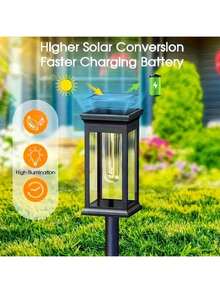 1/8 peças de luzes solares externas atualizadas, grandes luzes solares LED à prova d'água para áreas externas, luzes solares externas super brilhantes para quintal, iluminação solar para caminhos de jardim, branco quente - Multicolorido - Ver 11