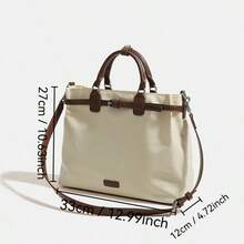 1pc Personalized High-Quality Tote Bag, Spring New Arrival, Customizable Name, Soft Nylon Material, Large Capacity Handbag & Backpack, Laptop Sleeve, Versatile Casual, Durable, Zipper Closure, Ideal Gift For Family, Friends, Lover, Back To School, Valentine's Day - Multicolor - View 4