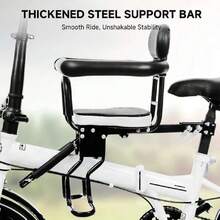 Asiento para Bicicletas para Niños, Asiento de Bicicleta Infantil en Espesor Montado en la Parte Delantera Capacidad de 80 Kg con Reposapiés Ajustable, 80 Kg de Capacidad,39944079 - Multicolor - Ver 2