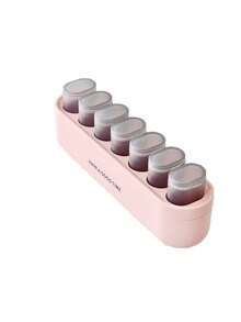 1 st/3 st plastpillerorganizer för 7 dagar, medicindelare med stor kapacitet, påminnelselåda, mini pillerförvaringsask, bärbar resemedicinlåda - Multifärgad - Visa 18