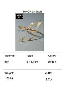 imoli 1件时尚欧美夸张蛇、叶、花、不对称几何臂环手镯，珠宝礼品，适合海滩和度假佩戴 - 彩色 - 查看 13