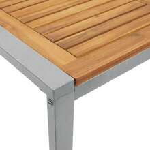 vidaXL Mesa de jardim para refeições cinza 140 x 80 x 75 cm - Cinza - Ver 8
