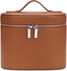 ¡RecomendadoBolsa de maquillaje de viaje con compartimentos y asa, bolsa de aseo portátil para mujer, Rosa (7.6 x 5.5 x 6 pulgadas), M(7.6*5.5*6 in), Moderno¡Top de Temporada - tela grande-negro (7.6 x 5.5 x 6 pulgadas) - Ver 19