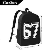 Funny Six Seven  Ee   Backpack Schoolbag Large Capacity Laptop Backpack Travel Backpacks Xas Gifts - 17 X 5.1 X 12.6 Inch - View 2