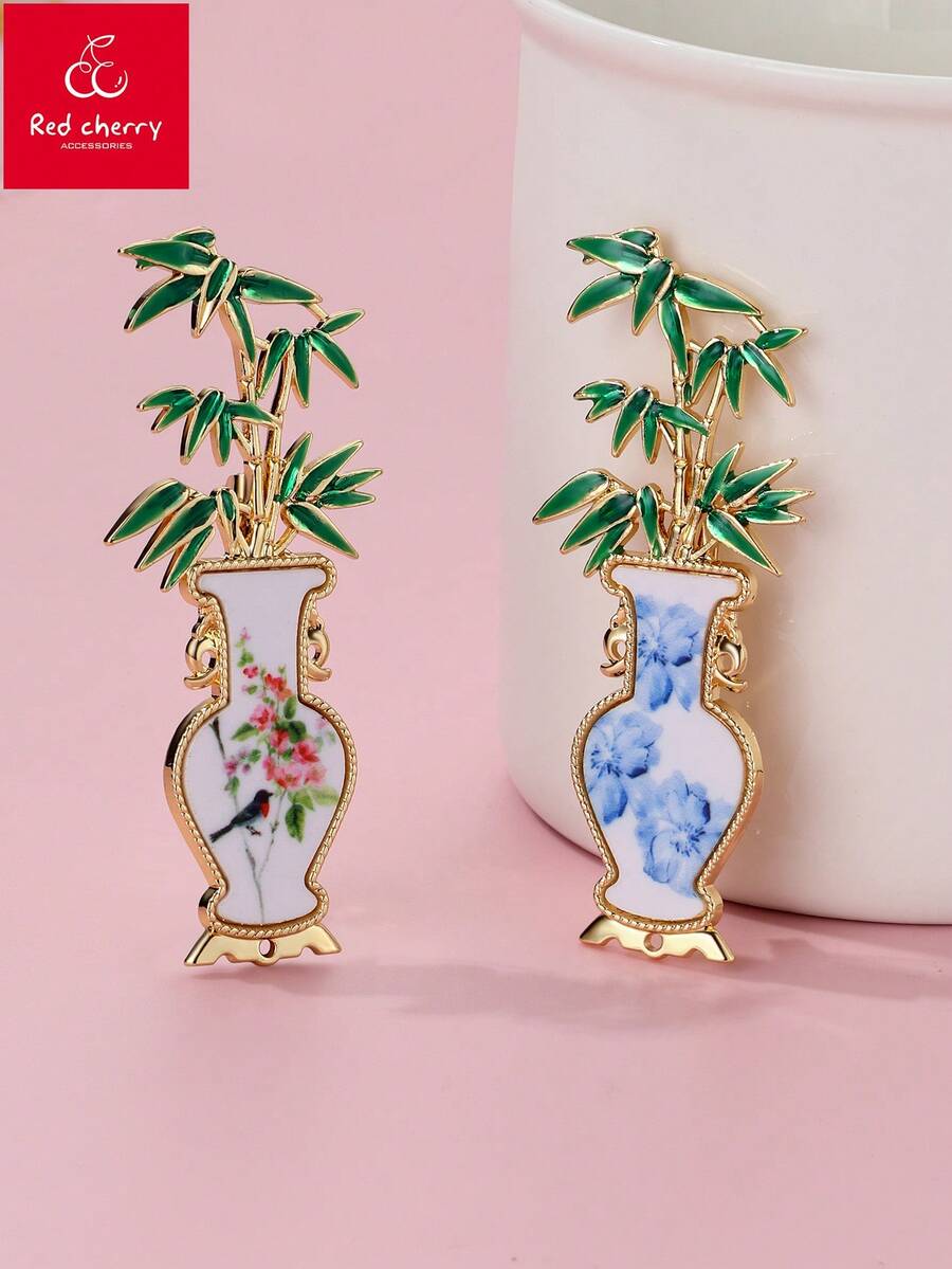 1pc Zinc Alloy Colorful Enamel Cute Brooch, Suitable For Daily Outfit And Bag Decoration - one-size - View 1