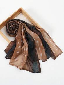 1 chiếc khăn voan chiffon in hình hươu phong cách bohemian dành cho nữ, kiểu dáng thường ngày, thích hợp cho mùa thu. - 01-Sika Deer - Xem 11