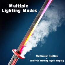 Large 80cm Samurai Katana Sword With RGB LED, Spark And Smoke, Illuminated  - Covei Toys - 紅色 - 查看 5