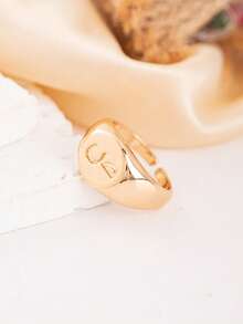 1枚定制儿童阿拉伯字母戒指，精致个性化礼物