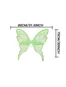 1PC Super Large Gold Foil Butterfly Wing, Shiny And Transparent Angel Fairy Wings, Adult Costume Props. Suitable For Various Holiday Parties, Bars,Elfears, And Christmas - Multicolor - View 12