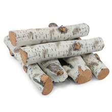 Gas Fireplace Logs Ceramic White Birch Wood Gas Logs For Indoor Insert Vented Propane Electric Gas Fireplace Linear Fire Pits Ceramic Fiber Outdoor Gas Fireplace Fire Pit 6pcs Logs Decor - As Pic - View 8