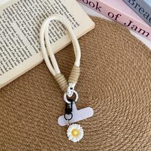 1pc Solid Color Sunflower Pendant Phone Lanyard Wrist Strap, Cute Phone Wrist Strap With Drawstring, Phone Pendant Strap, Suitable For Universal Phone Cases DIY Detachable Pad, Unisex Portable Anti-Lost Anti-Drop Wristband - Multicolor - View 16