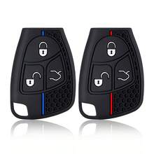 Premium 3 Buttons Silicone Car Key Case For C B E R Class GL CLS CLK SLK W203 W211 W204 3BNT - Shockproof Dustproof Anti-Scratch Full Protection Remote Key Cover, Soft Durable Anti-Slip, Perfect Fit Luxury Car Key Acce - A - View 8