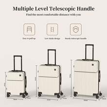 YSTYLE Multi-Functional Three-Piece Carry-On Luggage Set, Suitcase, Ultra-Light Hardside Suitcase Made Of ABS+PC Material Equipped With TSA-Approved Locks And Four Double-Sided Spinner Wheels