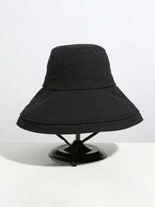 1pc Women's Sun Hat, Gardening Hat, Wide Brim Ponytail Hat, Beach UV Protection Hat, Breathable Material, Summer Sun Hat, Foldable Brim - A - View 2