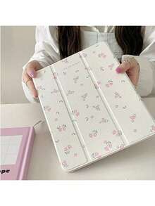 镜面花卉图案二合一亚克力镜面三折支架保护套，适用于 iPad 10.2/Air4/5/Pro11/10th/10.9/9.7 - 彩色 - 查看 5