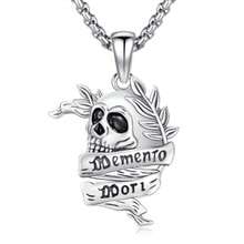 Collar con colgante cruz plata diseño cruz gótico amuleto mori regalo hombres joyería alternativa - como en la foto - Ver 2