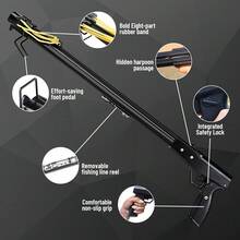 "Black Shark II" Outdoor Fishing Rod Slingshot -Made Of Aluminum Alloy, Stainless Steel Fishing Reel, And A Complete Set Of Accessories, Suitable For Freshwater/Saltwater Underwater Fishing Equipment - Luxury Set - View 9