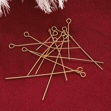 100 Pieces/Bag 15 20 30 40 50 Mm Stainless Steel Eye Pins Jewelry Findings Eye Pin Heads Jewelry Making Materials Furniture Crafts Beading DIY Handmade Accessories