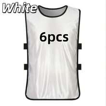 6pcs Basketball/Football Training Jerseys, Match Uniforms, Team Wear, Sports Tops, Promotional Vests With Numbers, Suitable For Kids & Adults/Football Bibs/Fighting Vests/Basketball Jerseys/Casual Company Team Building, Banquet/Christmas, Halloween, Thanksgiving/Sanitation Worker Uniforms/Youth Spring Tour Jerseys