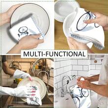 2/4 Pcs Set, Dish Towels, Fresh & Healing Pattern Printed, Super Soft Microfiber Modern Absorbent Cloths, Cooking & Baking Tea Towels, Dish Cloths, Cleaning Towels, Hand Towels, Super Soft & Highly Absorbent, Kitchen Decor, Gifts For Neighbors, Mothers, Birthdays, Housewarming Gifts For Friends, Kitchen Essentials, Daily Necessities - Multicolor - View 11