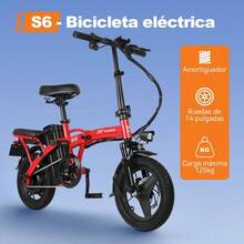 POP SHOPE S6 Electric Bicycle 35Km/H Max Speed 35Km Max Autonomy 10.4AH/48V Battery Capacity 120Kg Load Capacity with 2 Seats Foldable Bicycle with a Free Basket. - Nrgro - Ver 3
