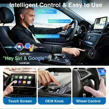 二合一无线CarPlay和Android Auto适配器，即插即用CarPlay转换器，快速自动连接，无延迟，设计小巧，兼容和安卓设备，配备USB/USB-C接口，支持无线Android Auto，升级车载音响，时尚汽车配件，提供高品质音频，无需电池 - A - 查看 5
