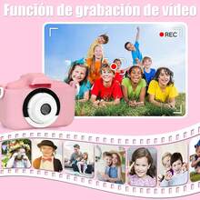 Children's Camera, Mini Camera For Children, Mini Digital Video And Photo Selfie Camera With 2.0 IPS HD Screen With 32G Memory Cards - Blue - View 7