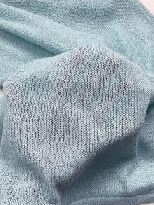 女士性感露背纯色连衣裙，无袖修身透视时尚罩衫，夏季 - 淺藍色 - 查看 10