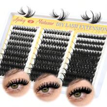 Spiky Volume Lash Clusters 300Pcs D Curl 10-18mm DIY Manga Lashes - Fluffy & Thick Individual Eyelash Extensions - Cactus Bloom - View 8
