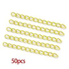 50pcs Colorful Chain Extender For Jewelry Making Spray Paint Iron Tail Extender Chain Necklace Bracelet Extension Chain For Necklace Bracelet Earring Jewelry Making Finding - Multicolor - View 20