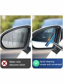 1 pieza Limpiaparabrisas retráctil para espejo retrovisor de coche, utilizado para eliminar la niebla y las manchas de agua en las ventanas del coche, limpiaparabrisas manual - A - Ver 8