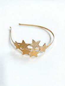 Uma Tiara Vintage de Metal com Estrelas de Camada Dupla e uma Coroa de Lua, Perfeita para Passeios Diários, Lua, Estilo Aleatório - Multicolorido - Visão 5