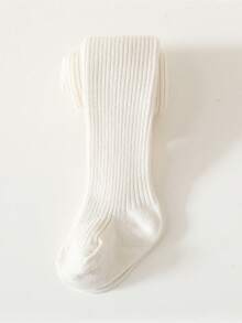 1 chiếc quần legging trơn màu cho bé gái, quần tất co giãn có quai giữ chân cho bé gái, quần ống bó đa năng. - Màu be - Xem 8