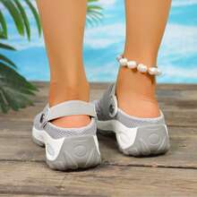 2026 Summer New Hot Item! Breathable Air Cushion Sneakers | Hollow-Out Breathable Non-Slip Mesh Soft Sole Casual Shoes #Breathable And Breathable #Air Cushioning #Wear These Shoes For Three Seasons - Xám - Xem 3