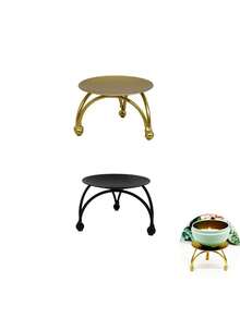 2pcs Set Small Iron Candle Holders, Minimalist Metal Candle Stand, Suitable For LED Candles And Regular Candles, Cylindrical Candle Holders, Candle Decor, Candle Plate, Suitable For Dining Table, Wedding And Spa Settings - Multicolor - View 4
