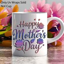 12pcs Set Mothers Day Colorful Flowers Picture Mug Stickers, Slim Glass Cup UV DTF Colorful Design High-Adhesive High Quality DIY Art Supplies For Art & Crafts Stickers Tumblers Happy Mothers Day - Multicolor - View 9