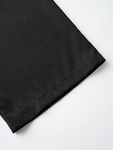 Quần tây ống đứng cạp cao kiểu vintage SMILE CHIC PETITE dành cho học sinh, chất liệu nhẹ, thoáng khí, dáng rộng, ôm sát, phù hợp cho đi làm, đi học hoặc mặc hàng ngày vào mùa xuân/hè. Màu đen. - màu đen - Xem 11